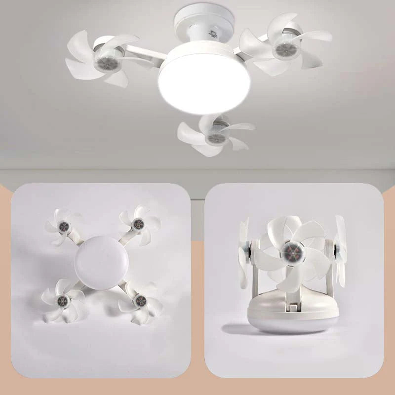 🪞Neviditeľné skladacie stropné svietidlo s ventilátorom｜Kombinácia svetla a ventilátora vyzerá skvele aj na nízkych stropoch✨