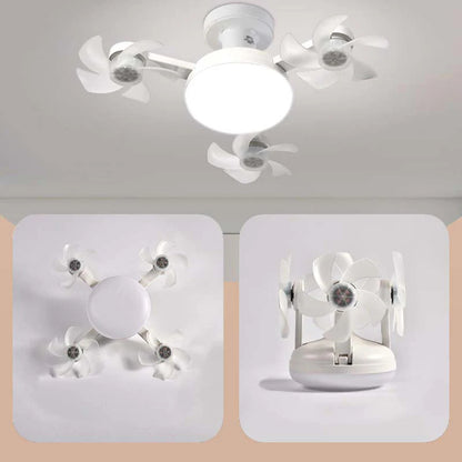 🪞Neviditeľné skladacie stropné svietidlo s ventilátorom｜Kombinácia svetla a ventilátora vyzerá skvele aj na nízkych stropoch✨