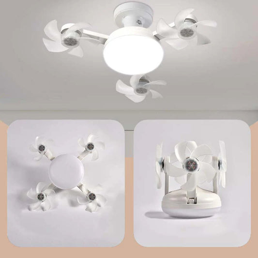 🪞Neviditeľné skladacie stropné svietidlo s ventilátorom｜Kombinácia svetla a ventilátora vyzerá skvele aj na nízkych stropoch✨