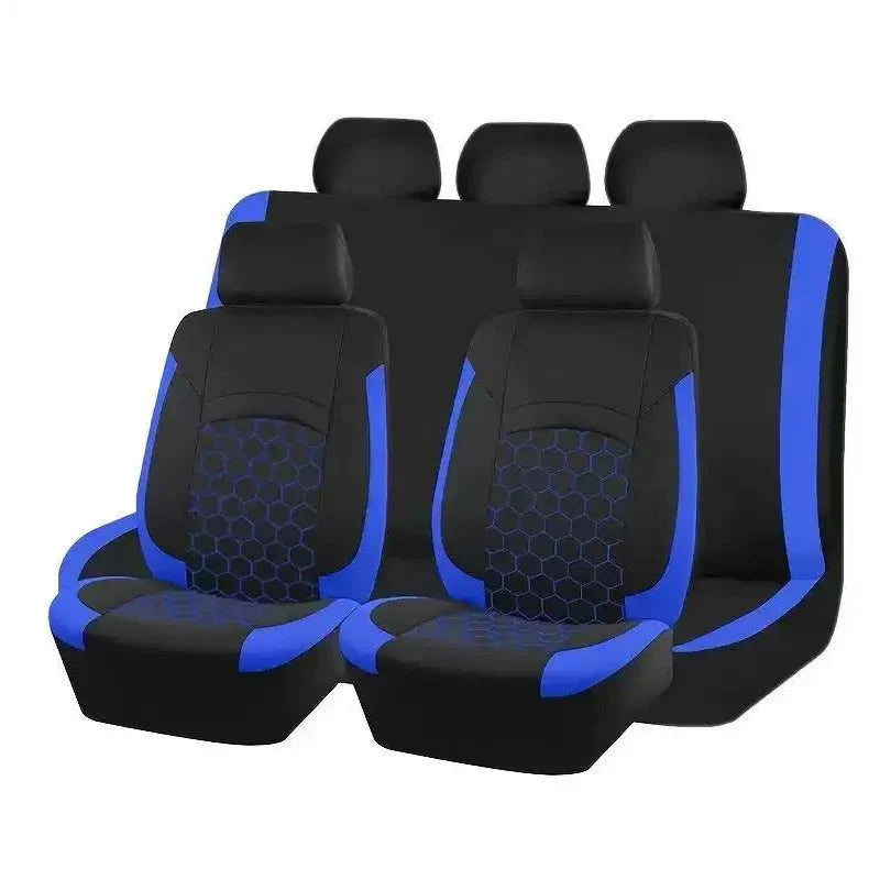 🚗9-dielna univerzálna sada poťahov na autosedačky pre 5 sedadiel, vodeodolná, odolná voči škvrnám, elastická, ochrana celého sedadla🧼