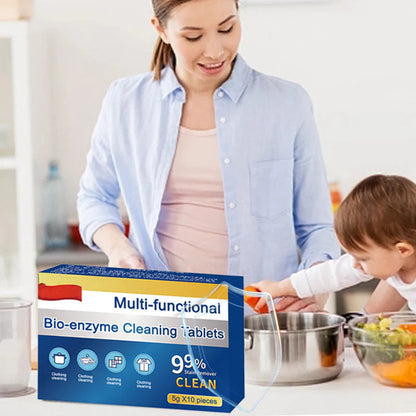 Večnamenske čistilne tablete z bioencimi