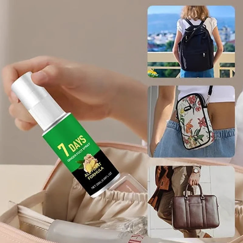 Exfoliačný sprej na nohy so zázvorom – 7 dní