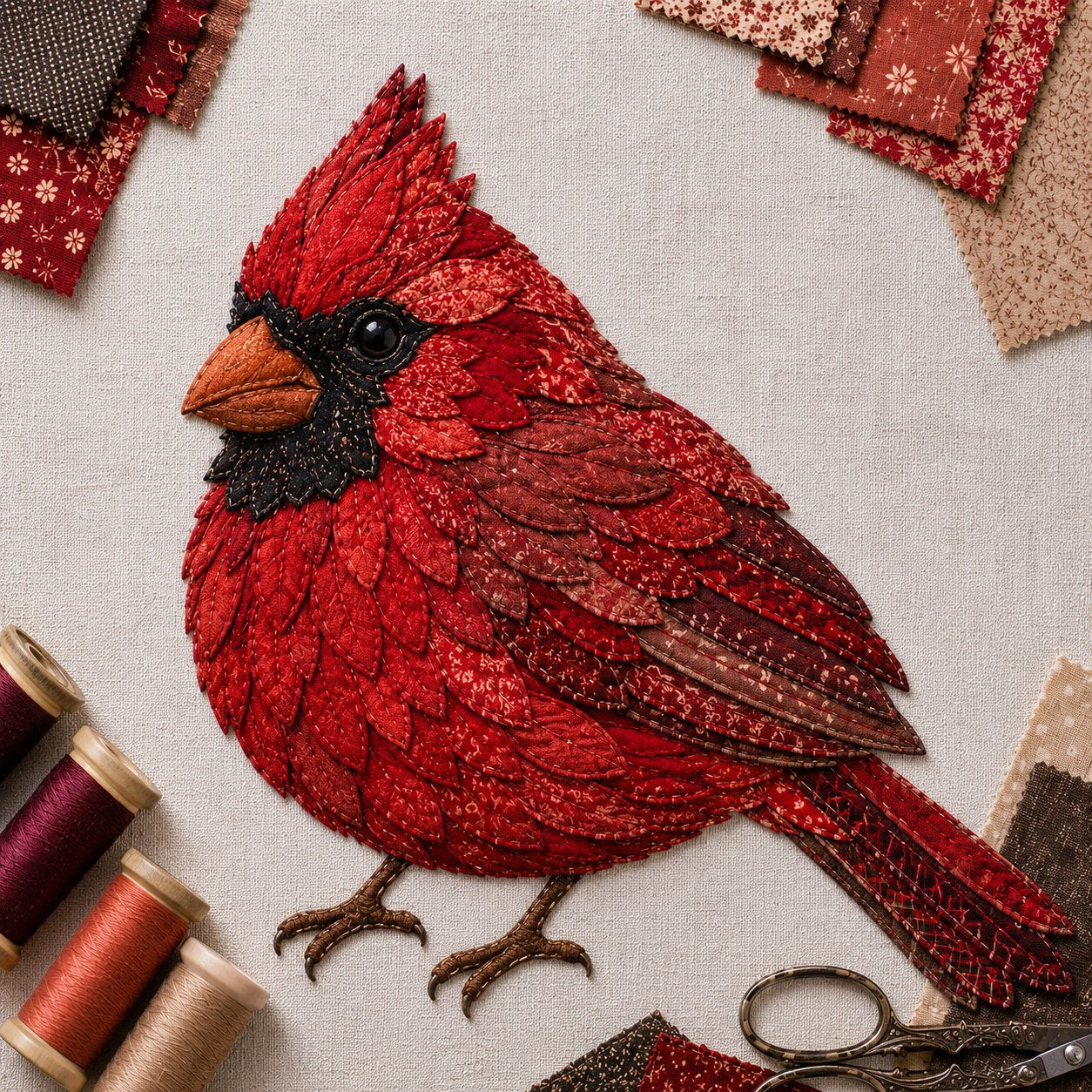 Komplet za izdelavo 3D-ptiča patchwork | VINTA