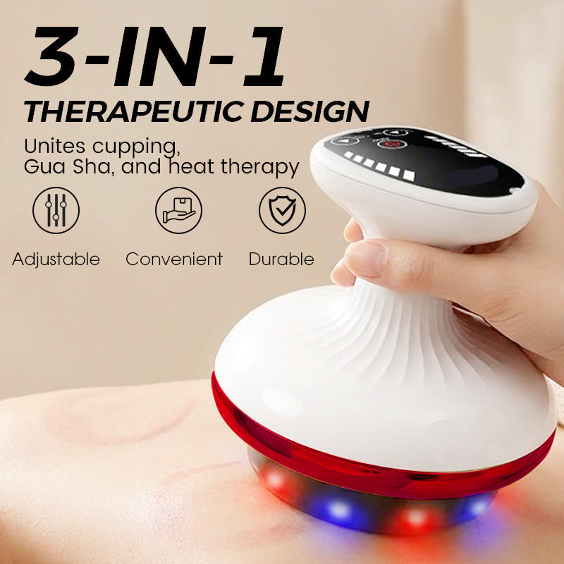3 v 1 ručný masážny prístroj na gua sha a bankovanie