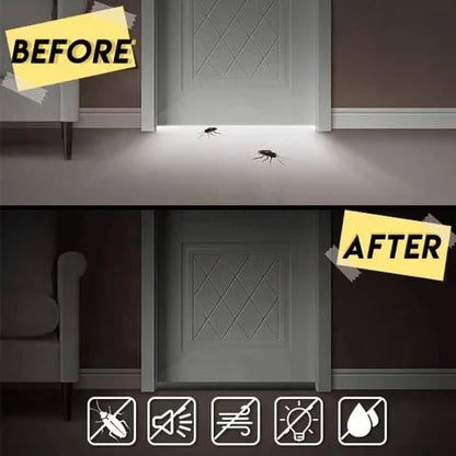 🚪Tesniaca páska na spodnú časť dverí bez lepidla｜Umývateľná, zvukotesná, vetruodolná, odolná voči hmyzu a dá sa narezať na mieru🌿