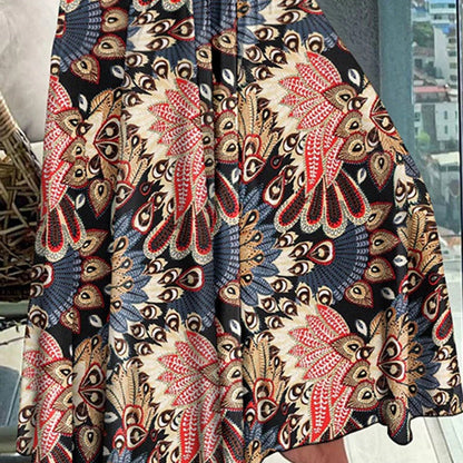 👗Dámska kvetinová sukňa s vysokým pásom