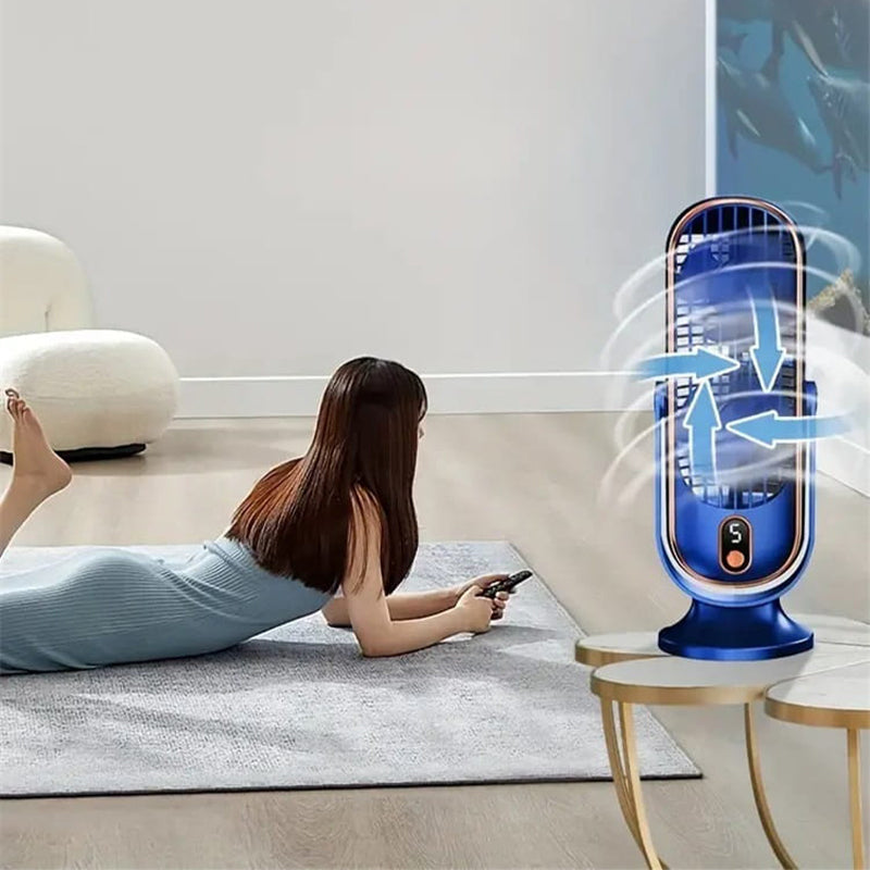 ❄️Stolový ventilátor｜5-úrovňové dotykové ovládanie, tichá prevádzka, dlhá výdrž batérie, ventilátor na pracovnú stanicu/nočník💨