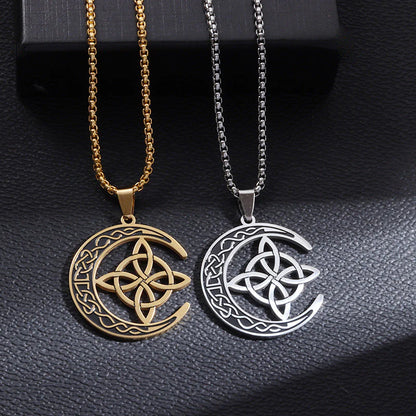 🌙✨ Tajomný keltský náhrdelník s motívom mesiaca – symbol ženskej sily a ochrany! 🎁