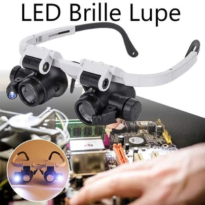 🔍Časovno omejen 50 % popust💡3x LED povečevalno steklo za glavo - obvezno za popravilo in cenjenje nakita