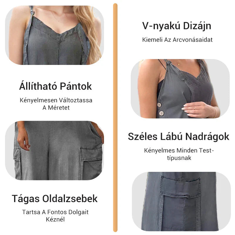 👗Dámske voľné nohavice s širokými nohavicami a vreckami