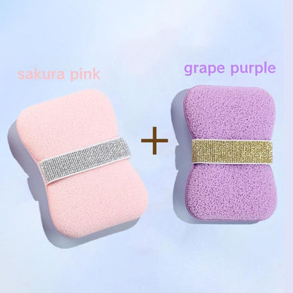 Časovo obmedzená ponuka 🧼 2v1 špongia do kúpeľa na uloženie mydla, vrecko na drhnutie s rýchlou penou a elastickým popruhom s včelieho plástu  🛁✨