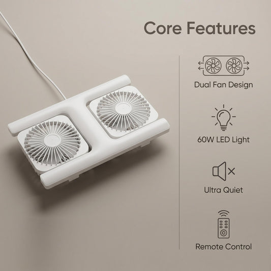 Moderný stropný ventilátor s osvetlením 2 v 1 s LED – s diaľkovým ovládaním ❄️🏠