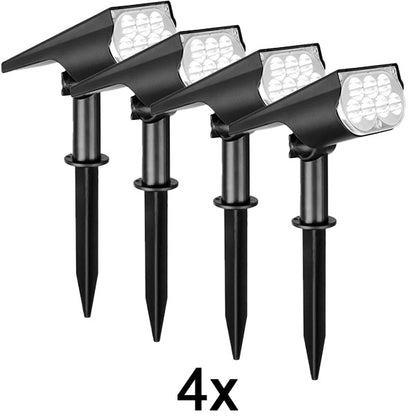 Časovo obmedzená 50% zľava 🌞 Dvojúčelové solárne záhradné bodové svetlo | Bez potreby káblov, vonkajšie ambientné svetlo s nulovými nákladmi na elektrinu ✨🏡