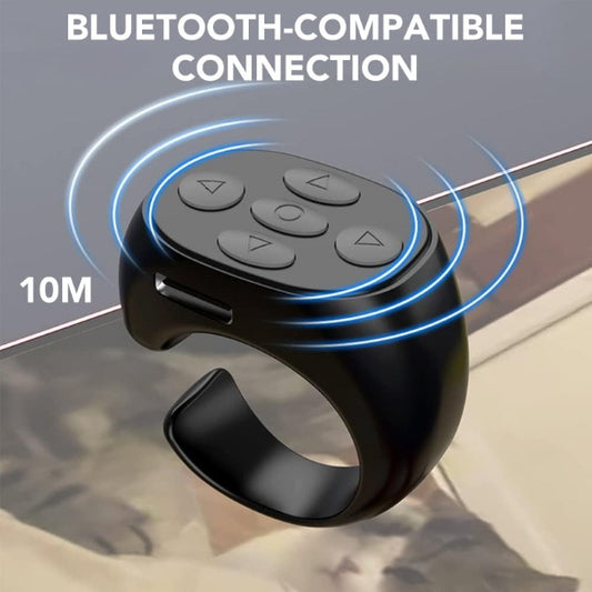 🤳Časovno omejen 50 % popust⚡ Daljinski upravljalnik Bluetooth Ring, 10-metrsko orodje za selfije na daljavo, aplikacija ni potrebna, naprava za obračanje strani