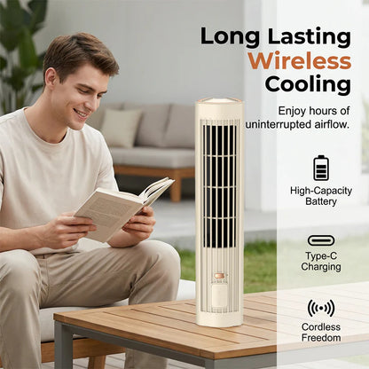 💨Dvojrežimový bezdrôtový cirkulačný stolový ventilátor｜Trojrýchlostný tichý nabíjací mini ventilátor s konektorom Type-C 🏠