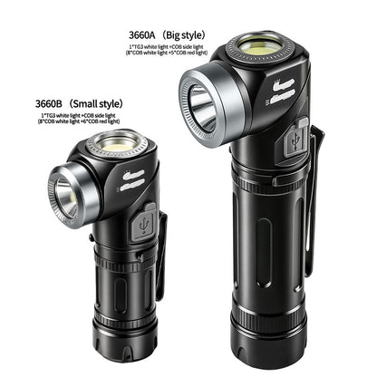 🔦🧲 Magnetické svietidlo 2 v 1 s viacerými režimami svietenia – skvelý pomocník pri opravách v exteriéri.