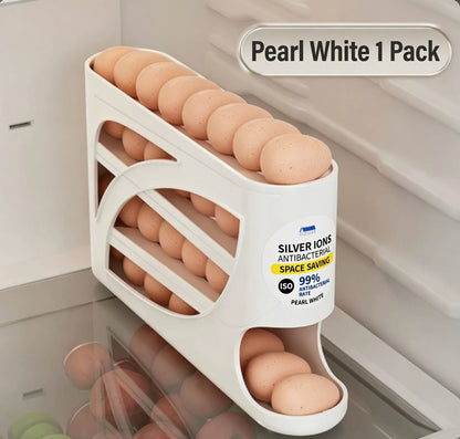 🥚Gravity Automatic Egg Roller Storage Box ｜30-dielny stojan na vajcia s veľkou kapacitou do chladničky šetrí miesto✨