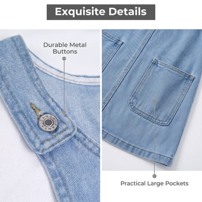 👖Časovno omejen popust💙 Retro jeans kombinezon - ohlapen kroj, oprijet, popoln za potovanja in fotografiranje