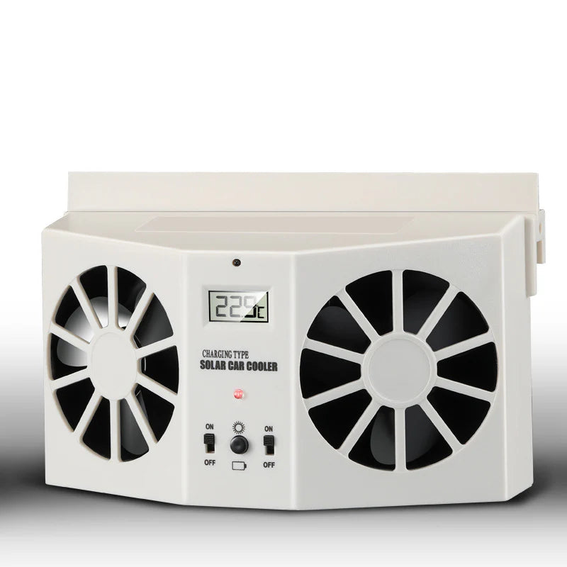 ☀️ Udržujte svoje auto v chlade – Automatický ventilátor s solárnym napájaním a displejom teploty – Platba pri doručení 🚗💨