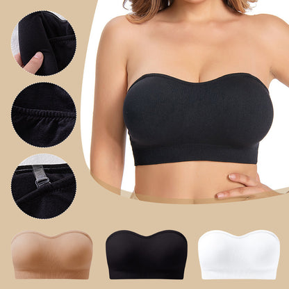 ✨Časovo obmedzená ponuka🖤Odnímateľná bezšvová podprsenka bez ramienok, neviditeľná vnútorná vrstva pre šaty s ramienkami👙