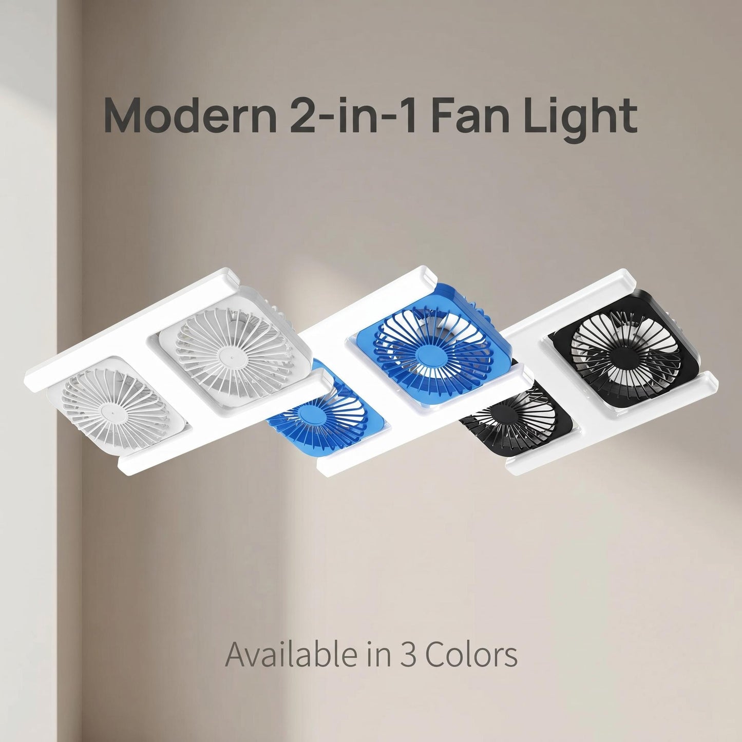 Moderný stropný ventilátor s osvetlením 2 v 1 s LED – s diaľkovým ovládaním ❄️🏠