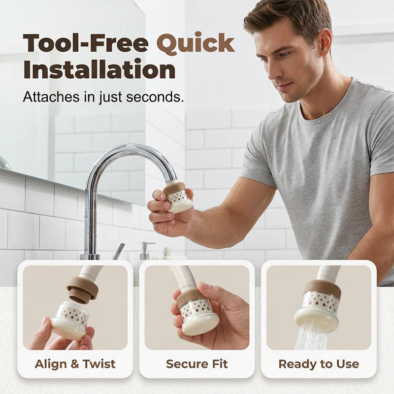 💧🛡️360° Rotatable Multi-Layer Tap Water Filter | Anti-Splash Faucet Purifier, Save €46 🎁