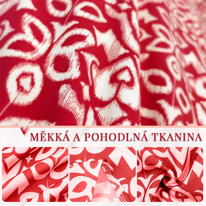 🔥Príležitostná dlhá sukňa s výstrihom do V s potlačou