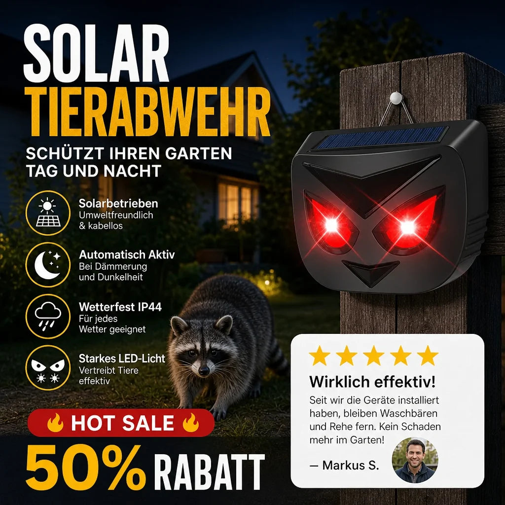 Sončni odganjalec živali z LED utripi | LUNIX