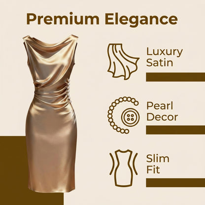 👗🔮Šaty ozdobené francúzskymi perlami, ktorých saténová textúra vyžaruje eleganciu