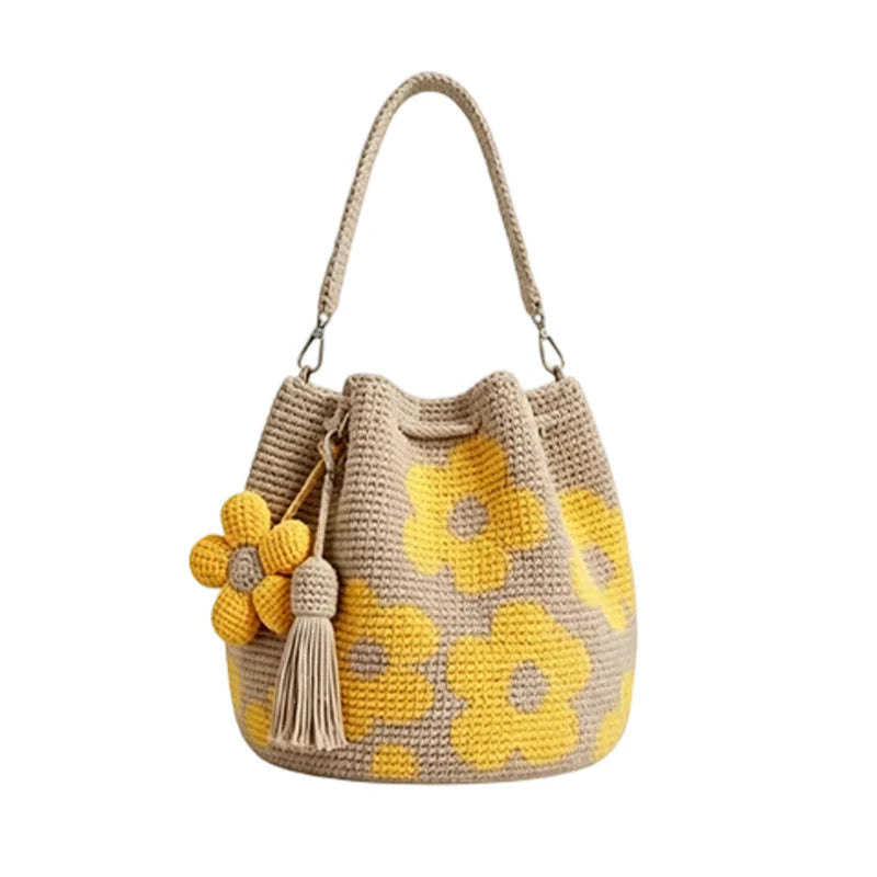 🌼Háčkovaná kabelka v štýle Bohémskeho štýlu ｜Kabelka s letnou dovolenkovou atmosférou👜