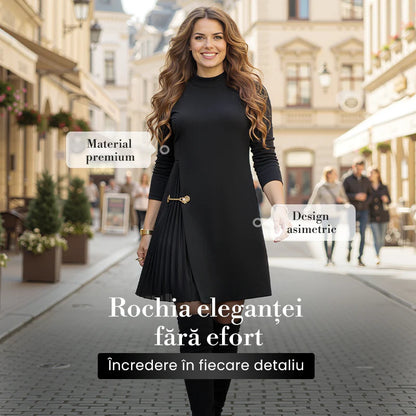 📢📢ZĽAVA 60 %!! 💝Elegantné šaty s dlhými rukávmi a záhybmi
