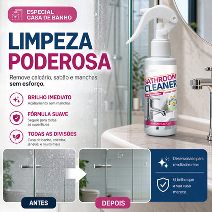 🚿Odvápňovací sprej do kúpeľne｜Nevyžaduje drhnutie, odstraňuje škvrny od vody a mydlové usadeniny bez poškodenia kovania✨