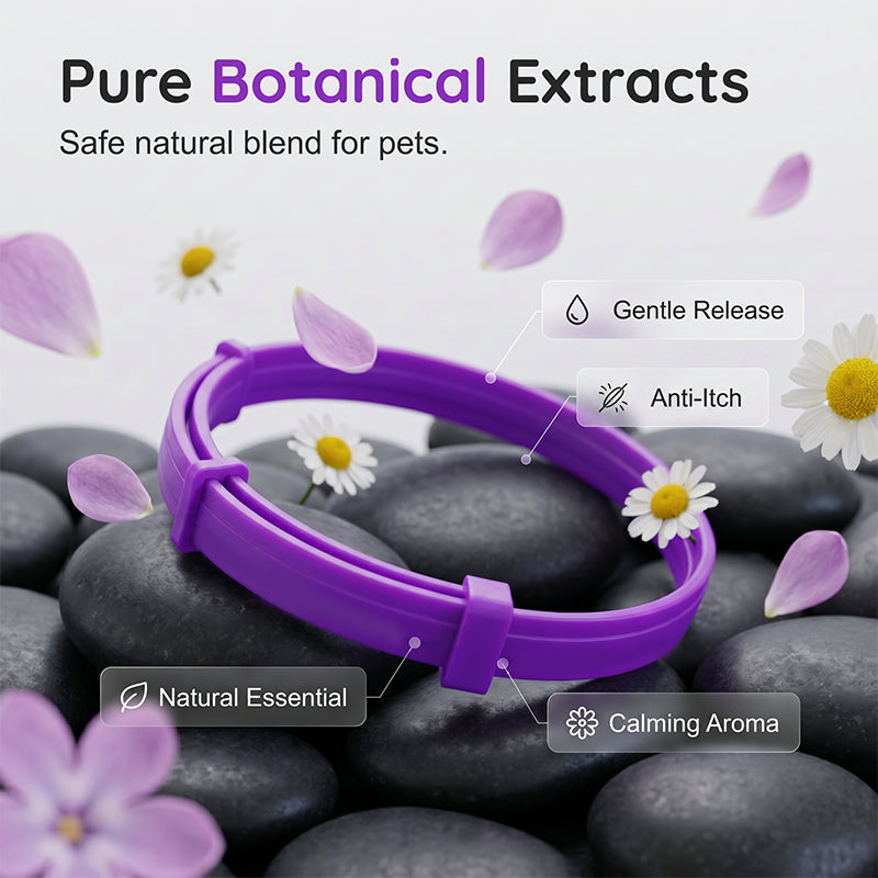 🐱🐶 Prírodný upokojujúci obojok | 60-dňová dlhotrvajúca úľava pre vášho úzkostlivého domáceho maznáčika 🌿