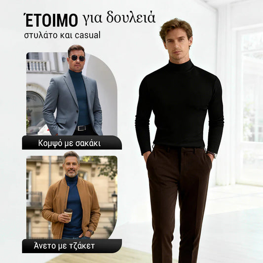 👕Tričko s vysokým golierom a dlhými rukávmi