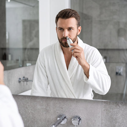 💡LED vizuálny zastrihávač chĺpkov 2 v 1 v ušiach a nose, rýchlonabíjací vodotesný prenosný elektrický zastrihávač s konektorom Type-C🔦💈