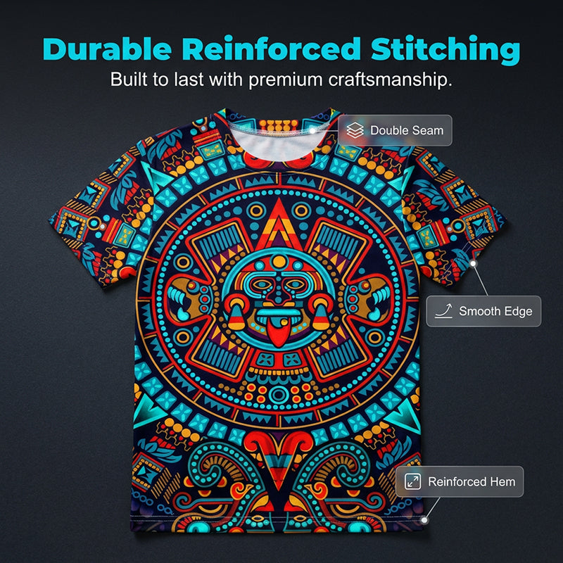 Pánske tričko s krátkymi rukávmi v štýle vintage tribal