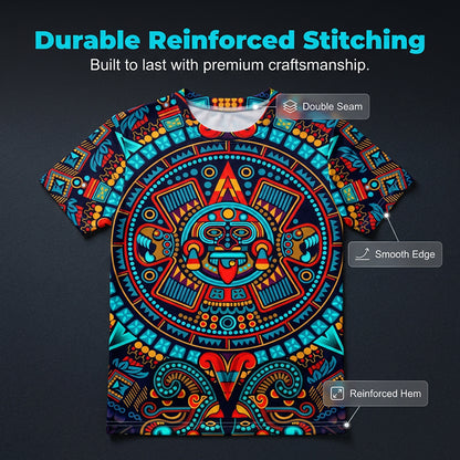 Pánske tričko s krátkymi rukávmi v štýle vintage tribal