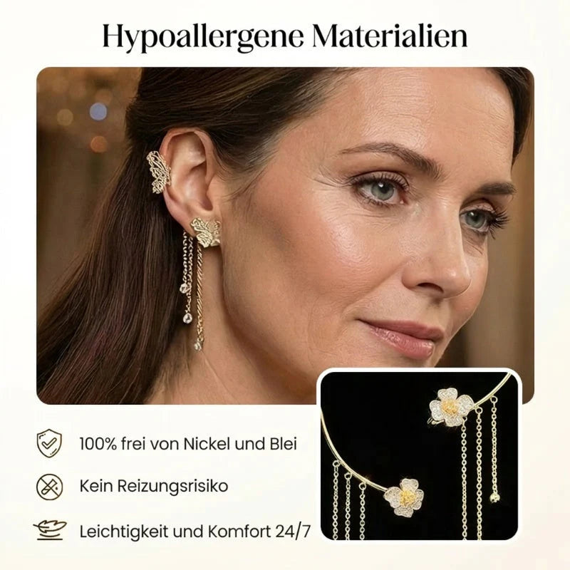 Náušnice Butterfly Tassel Ear Cuffs: sofistikované a elegantné