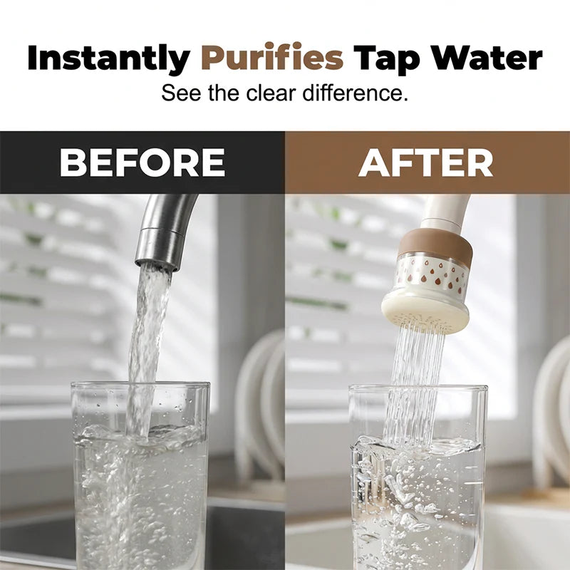 💧🛡️360° Rotatable Multi-Layer Tap Water Filter | Anti-Splash Faucet Purifier, Save €46 🎁