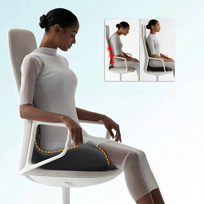 💺Jednodielny ergonomický sedací vankúš s bedrovou opierkou｜Priedušný sedací vankúš pre pohodlie chrbtice po dlhom sedení🚗