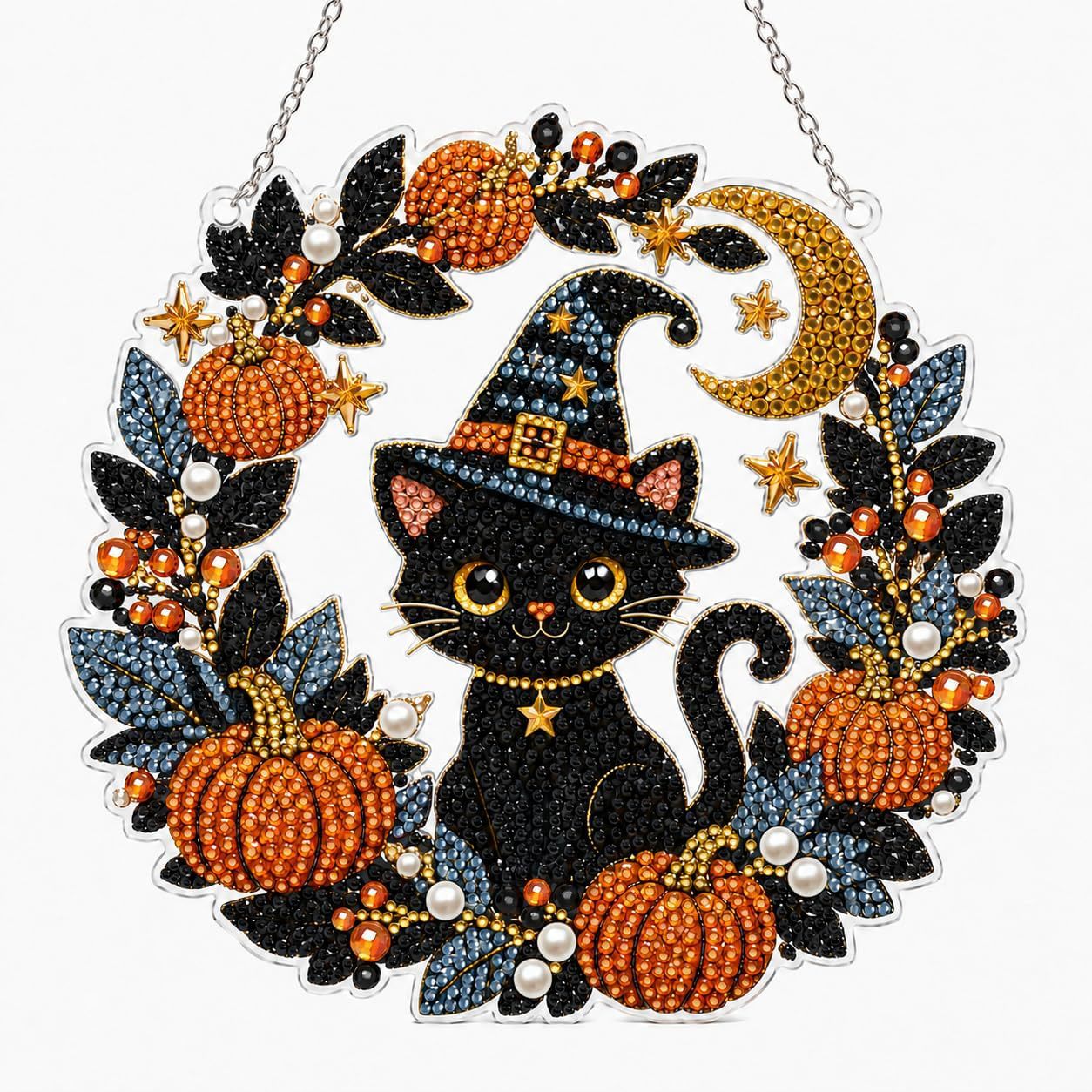 🎃Časovo obmedzená ponuka✨Sada jesenných tekvicových diamantových vencov – kompletná sada náradia na výrobu priesvitných ručne vyrobených ozdôb