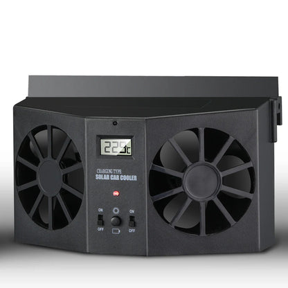 ☀️ Udržujte svoje auto v chlade – Automatický ventilátor s solárnym napájaním a displejom teploty – Platba pri doručení 🚗💨