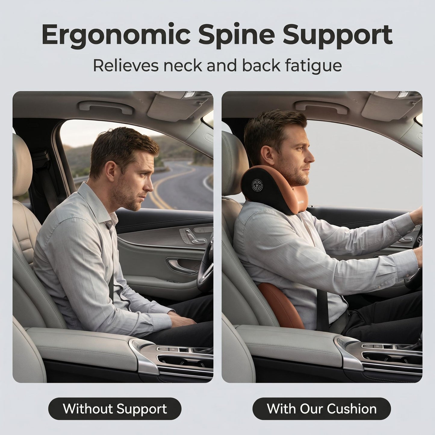 🚗💆Ergonomická opora krku a bedrovej chrbtice z pamäťovej peny | Zmierňuje bolesť z dlhého sedenia alebo jazdy, skvelý dvojúčelový produkt na použitie v aute aj v kancelárii | Špeciálna ponuka s maximálnou hodnotou!