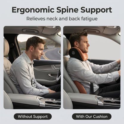 🚗💆Ergonomická opora krku a bedrovej chrbtice z pamäťovej peny | Zmierňuje bolesť z dlhého sedenia alebo jazdy, skvelý dvojúčelový produkt na použitie v aute aj v kancelárii | Špeciálna ponuka s maximálnou hodnotou!