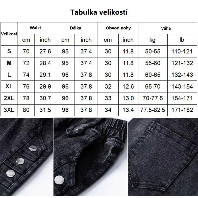 Elastické teplé plyšové skinny džínsy pre ženy