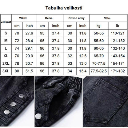 Elastické teplé plyšové skinny džínsy pre ženy