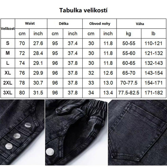 Elastické teplé plyšové skinny džínsy pre ženy