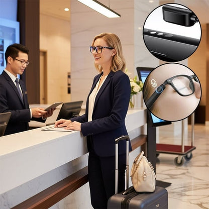 Časovo obmedzená zľava 🎶 Inteligentné okuliare s umelou inteligenciou, Bluetooth hudba a volania 2 v 1 ☀️