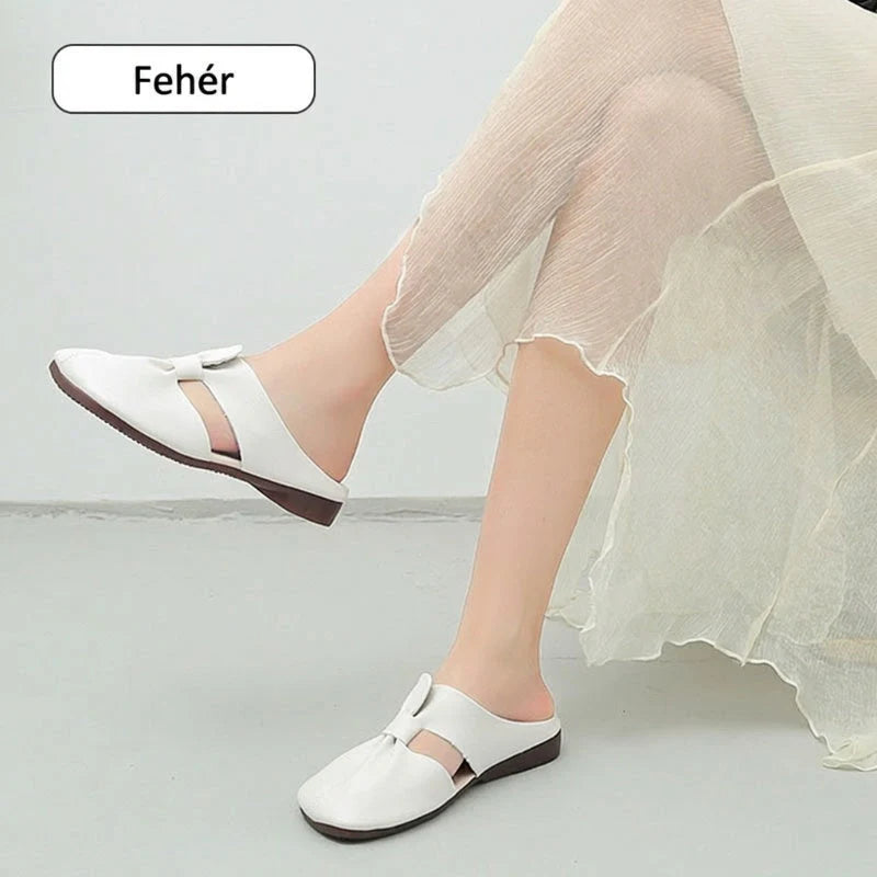 👡 Dámske mules s mašľou – mäkká podrážka | Módny dizajn, ľahké a pružné – ideálne na prechádzky a mestské aktivity 🛍️