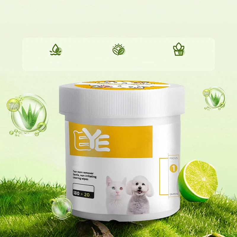 🐾Časno omejen 50 % popust🌿 Robčki za čiščenje oči in ušes hišnih ljubljenčkov, nežne bombažne blazinice z aloe vero za odstranjevanje madežev od solz in ušesnega masla
